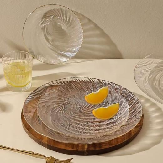 🌟【慕系MUXI凤尾描金果盘三件套】🌈餐桌上的艺术品！太高级啦！💞过年过节摆放零食、水💦果仪式感满满，极简ins风，😍颜值爆表，🉑摆放在餐桌、客厅、茶几...🔥既整洁又有生活情调~❗❗❗ 商品图3