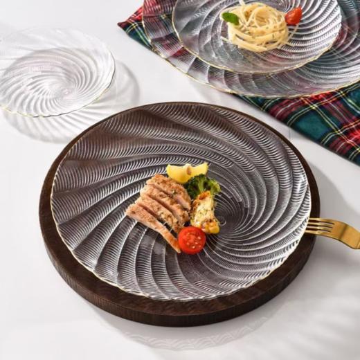 🌟【慕系MUXI凤尾描金果盘三件套】🌈餐桌上的艺术品！太高级啦！💞过年过节摆放零食、水💦果仪式感满满，极简ins风，😍颜值爆表，🉑摆放在餐桌、客厅、茶几...🔥既整洁又有生活情调~❗❗❗ 商品图4