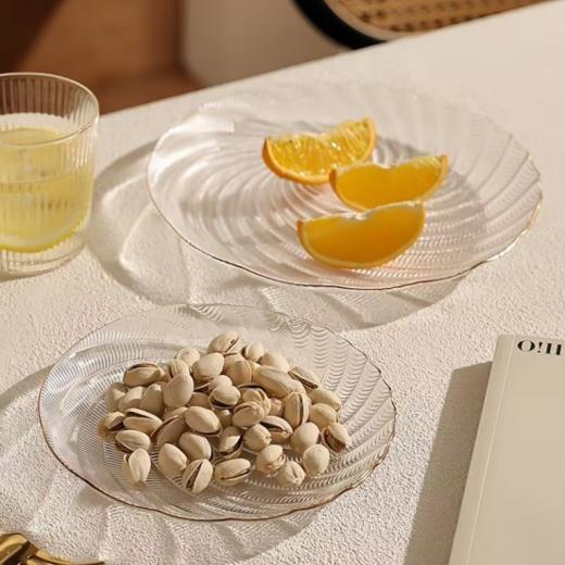 🌟【慕系MUXI凤尾描金果盘三件套】🌈餐桌上的艺术品！太高级啦！💞过年过节摆放零食、水💦果仪式感满满，极简ins风，😍颜值爆表，🉑摆放在餐桌、客厅、茶几...🔥既整洁又有生活情调~❗❗❗ 商品图5