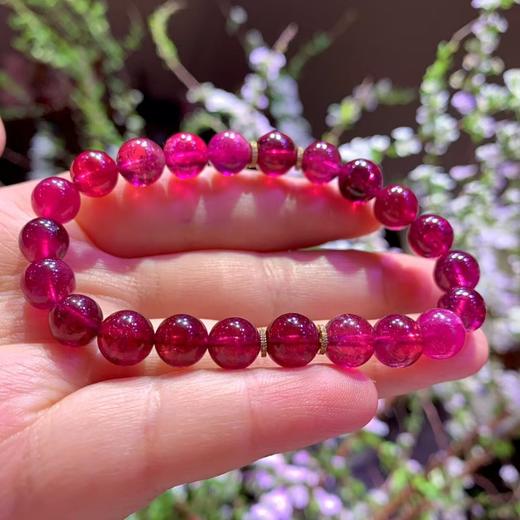 8mm-9mm单圈全色红碧玺手链 商品图1