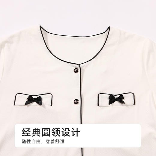 都市丽人女士正价棉质短袖套装薄针织提花好睡好眠短袖类LHH1B1 商品图7