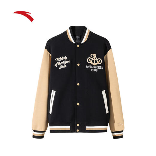 安踏美式棒球服夹克男士春季新款复古撞色拼接运动外套152518707S 商品图0