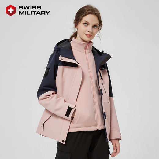 【瑞士百年户外专业品牌】SWISS MILITARY瑞士军工/二级冲锋衣 全热封压胶冲锋衣/ 送背包 +内胆 商品图10