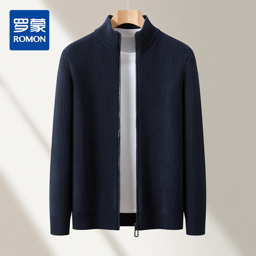 【元宝针】罗蒙经典常青款针织开衫外套男士毛衣秋冬加厚针织衫男外套 商品图0
