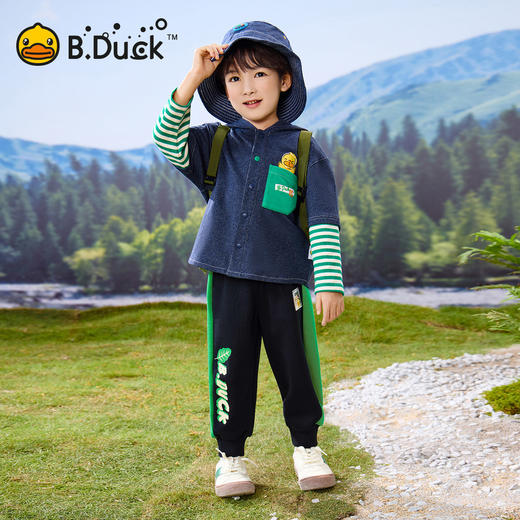 bduck小黄鸭童装春秋儿童裤子运动裤男童春季新款休闲宽松卫裤90-130 BF1663058 商品图1