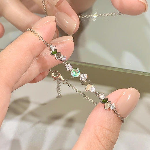 卡蒂罗/KADER 月光蝴蝶手链  在逃公主满镶钻石闪闪蝶舞原创设计可调节拼接链 甜美仙气璀璨闪耀手饰 925银 商品图4