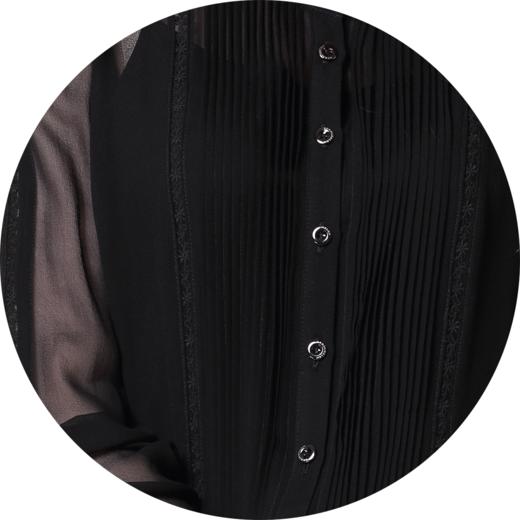 【伯妮斯茵】黑色衬衣--161F416--《叶落》 商品图7