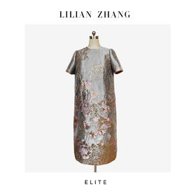 E-定制 ——“人间富贵花”——复古轻奢风——Aline提花连衣裙 2401207