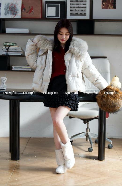 【门店同款】ENJOY冬季从“绒”冬日月光独白短款羽绒服 160364559 商品图0