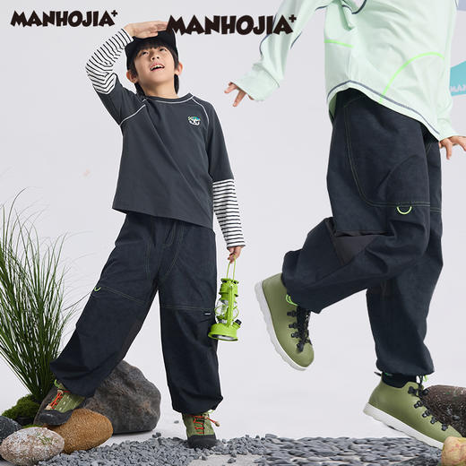 【熊朋友】漫画家25春户外防泼水自然泥染印花自由飞鸟伞兵裤 商品图2