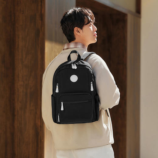 森马双肩包女初中生高中生背包大容量简约男生电脑包书包女大学生 商品图2