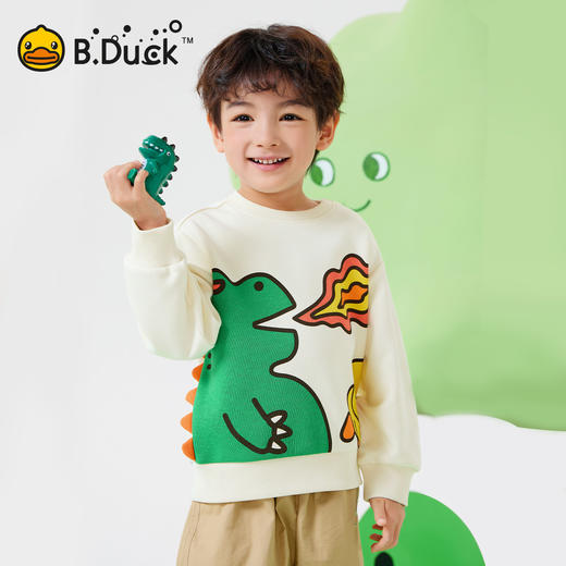 bduck小黄鸭童装春秋男童卫衣儿童套头衫恐龙宝宝上衣90-130 BF1608017 商品图3