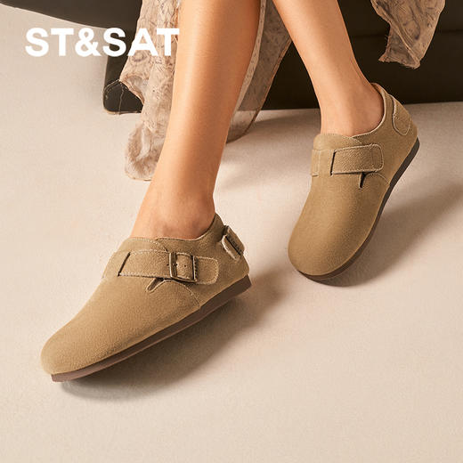 星期六复古百搭绒面全包勃肯鞋SSC111022I 商品图4