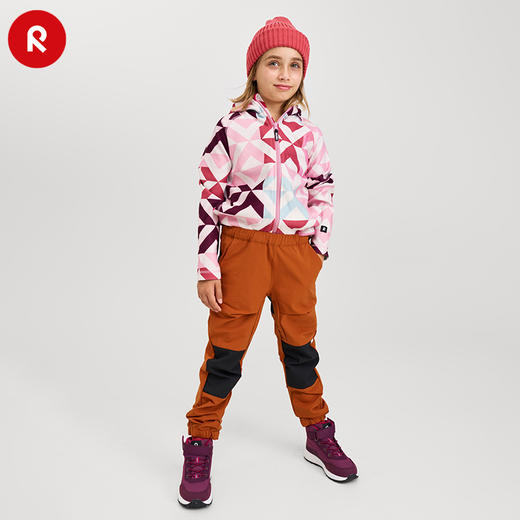 reima男女儿童户外运动裤大童2024春季新款拼接耐磨休闲拒水长裤 商品图1