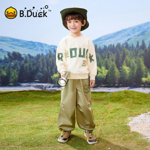 bduck小黄鸭童装春秋男童卫衣儿童男孩春季运动衫圆领上衣105-150 BF1608058 商品图3