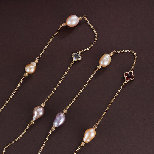 子佩集珍珠毛衣链【ZMYL-67】珍珠镀金2412 商品图3