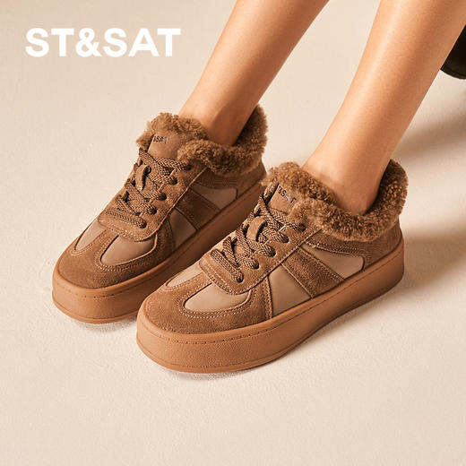 星期六休闲百搭复古厚底加绒德训鞋SSC4112658 商品图4
