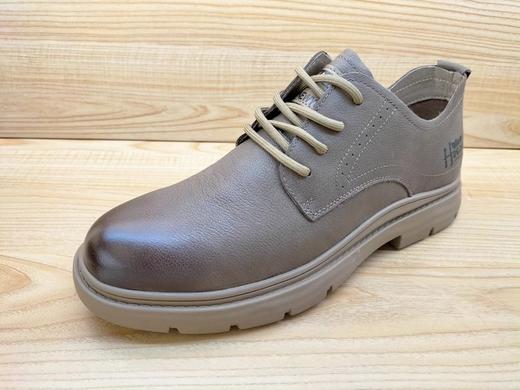 豪行13351155真皮软底舒适休闲皮鞋男士系带单鞋 商品图1