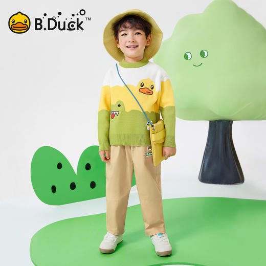 bduck小黄鸭童装春秋男童针织衫儿童宝宝毛衣春季休闲上衣90-130 BF1612017 商品图1