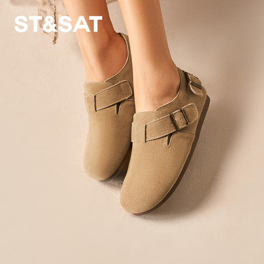 星期六复古百搭绒面全包勃肯鞋SSC111022I 商品图3