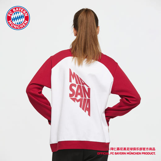 【官方正版】拜仁慕尼黑足球俱乐部｜简约拼接立领保暖半拉链卫衣 商品图1