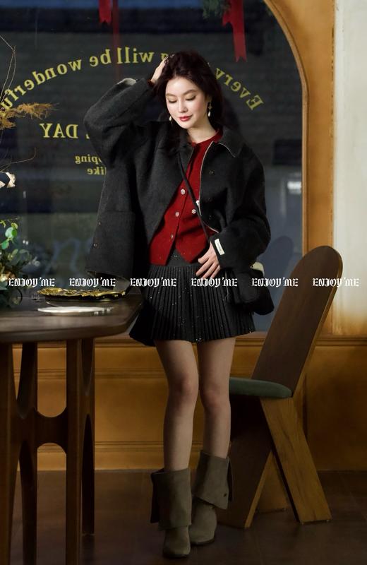 【门店同款】ENJOY冬季柔韧与共斗篷款包包大衣 160599614 商品图11