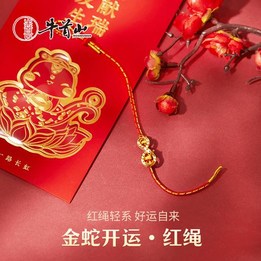 牛首山金蛇献瑞红绳钛钢吉祥佩戴物 商品图0