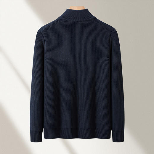 【元宝针】罗蒙经典常青款针织开衫外套男士毛衣秋冬加厚针织衫男外套 商品图2