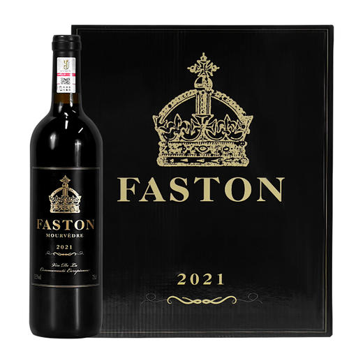 法国 法世顿干红葡萄酒(彩箱）13.5度750ml*6瓶 裸瓶（云仓发货） 商品图0