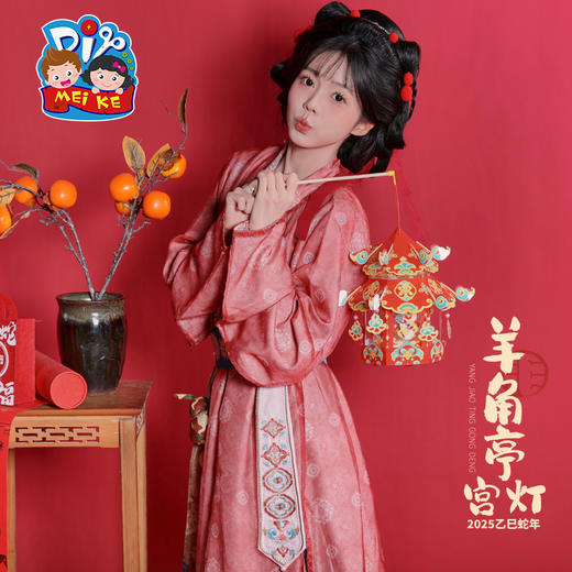 【MEIKE新年】2025蛇年新年元旦春节羊角亭宫灯手工diy灯笼儿童材料包古风花灯 商品图3