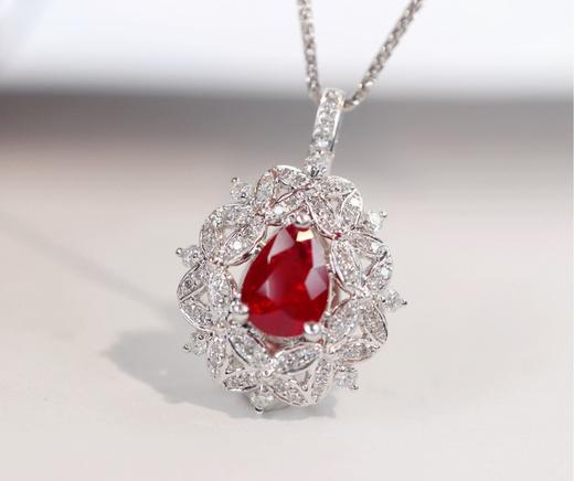 1ct刻面红宝石吊坠 商品图1