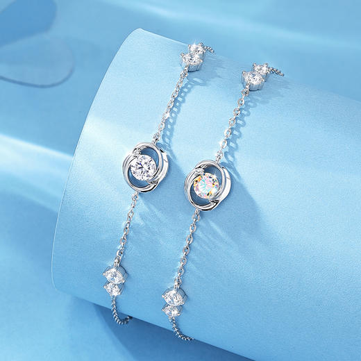 卡蒂罗/KADER 【招财好运】幸运四叶草手链 圣诞新款原创设计莫比乌斯环跳动的心拼接链 平安转运轻奢简约 商品图7