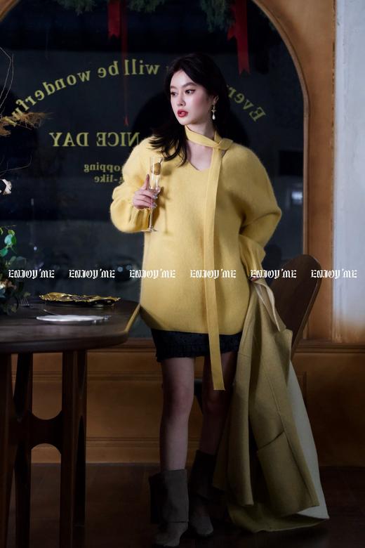 【门店同款】ENJOY冬季柔韧与共斗篷款包包大衣 160599614 商品图8