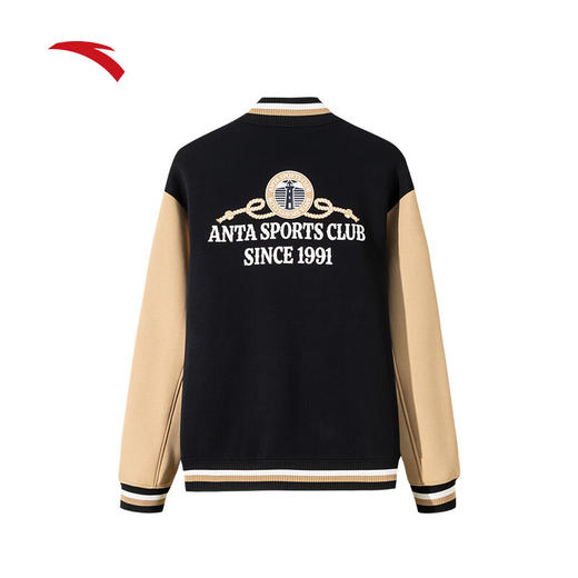 安踏美式棒球服夹克男士春季新款复古撞色拼接运动外套152518707S 商品图1