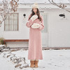 西遇法式长袖针织连衣裙女新款拉链设计感中长款打底裙12238744 商品缩略图1