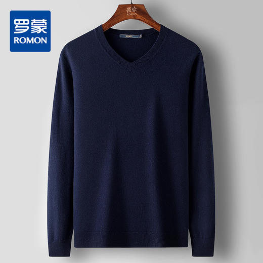 【100羊毛】罗蒙男士经典常青款羊毛衫男毛衣秋冬加厚保暖男士羊毛衫 商品图0