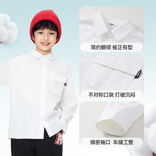 男童翻领长袖衬衫上衣新款安奈儿童装实体店同款AB411567 商品图4