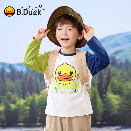 bduck小黄鸭童装春秋男童长袖T恤上衣纯棉儿童衣服打底衫110-160 BF1606033 商品图2