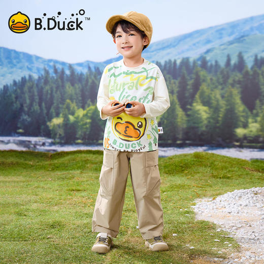 bduck小黄鸭童装春秋男童长袖T恤纯棉儿童打底衫宝宝上衣90-130 BF1606057 商品图1