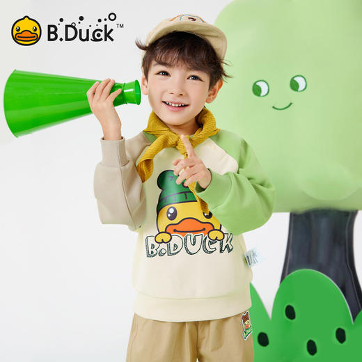 bduck小黄鸭童装春秋男童卫衣儿童宝宝套头衫卡通上衣90-130 BF1608016 商品图3