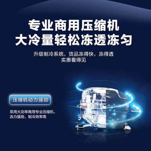 海尔（Haier）冰柜商用冰淇淋雪糕柜卧式冷柜大容量海鲜柜弧形透明玻璃门商场超市便利店组合岛柜冷冻售卖展示柜 339HZ冷冻冷藏转换带门锁300升以上1.2米长 商品图8