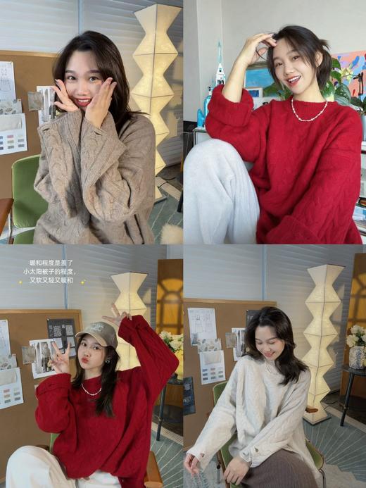 【定制款不退换】du家原创自制破洞羊绒衫 商品图0