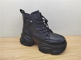 豪行秋冬新款23489051牛皮低跟时尚休闲女靴单靴短靴