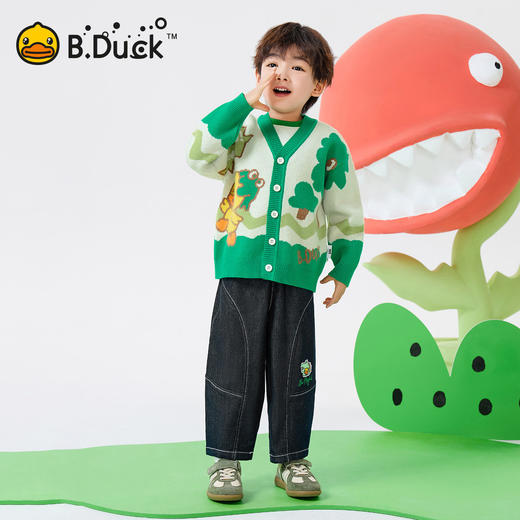 bduck小黄鸭童装春秋男童开衫毛衣外套儿童针织衫休闲春季90-130 BF1612019 商品图1