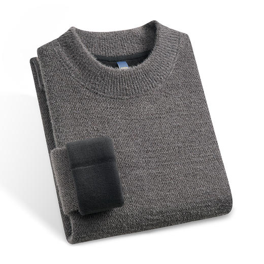 【仿貂绒】罗蒙加绒毛衣男保暖护脖半高领毛衣男加绒针织衫男士毛衣 商品图2