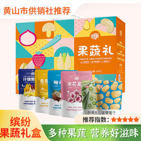 【菇歌】缤纷果蔬大礼包 客情送礼 综合果蔬混合水果干礼盒482g