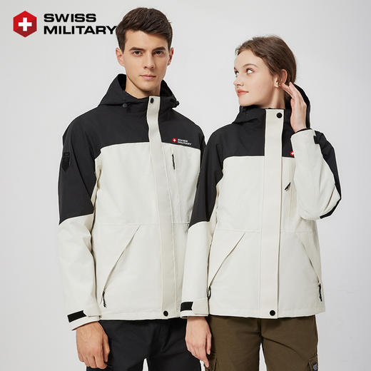 【瑞士百年户外专业品牌】SWISS MILITARY瑞士军工/二级冲锋衣 全热封压胶冲锋衣/ 送背包 +内胆 商品图2