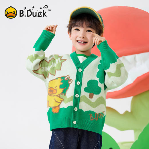 bduck小黄鸭童装春秋男童开衫毛衣外套儿童针织衫休闲春季90-130 BF1612019 商品图0