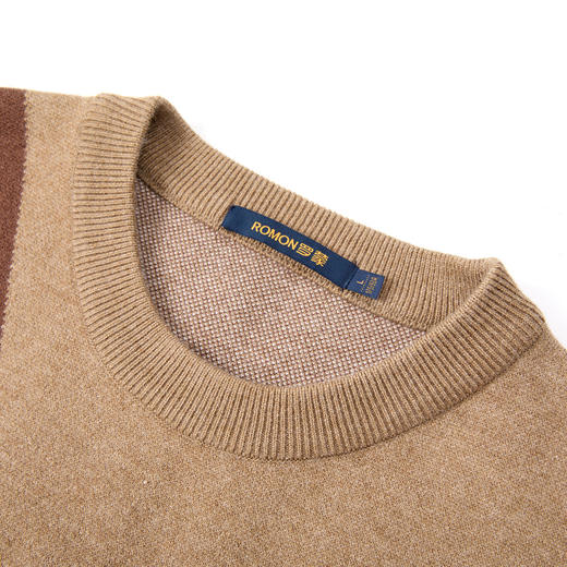 【拼色设计】罗蒙休闲针织衫男秋冬季毛衣加厚男士毛衣男士针织衫 商品图3