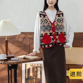 苏苏姐家莫屿提花马甲手工DIY钩针衣服外套上衣毛线材料包